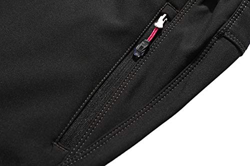 BenBoy Pantalones de Nieve Montaña Mujer Impermeables Invierno Calentar Pantalones Trekking Escalada Senderismo Esquiar Softshell,KZ2717W-Black-S