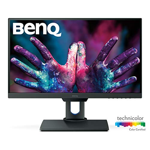 BenQ PD2500Q - Monitor Profesional para Diseñadores de 25" 2K QHD (2560x1440, IPS, 100% Rec.709/sRGB, CAD/CAM, HDMI, DP, DP out, USB 3.1, Altura ajustable, Eye-care, Flicker-free, antireflejo) - Gris