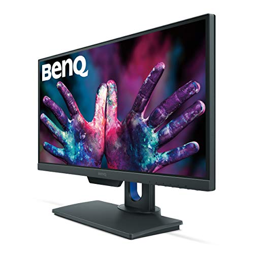 BenQ PD2500Q - Monitor Profesional para Diseñadores de 25" 2K QHD (2560x1440, IPS, 100% Rec.709/sRGB, CAD/CAM, HDMI, DP, DP out, USB 3.1, Altura ajustable, Eye-care, Flicker-free, antireflejo) - Gris