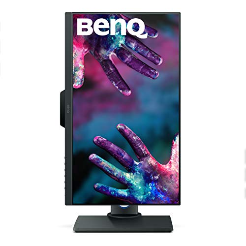 BenQ PD2500Q - Monitor Profesional para Diseñadores de 25" 2K QHD (2560x1440, IPS, 100% Rec.709/sRGB, CAD/CAM, HDMI, DP, DP out, USB 3.1, Altura ajustable, Eye-care, Flicker-free, antireflejo) - Gris