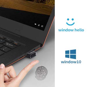 Benss Lector de Huellas Dactilares Pin para Windows 10 Hello Laptop/PC/sobremesa con reconocimiento de Huellas Dactilares de 360 Grados con certificación WQHL