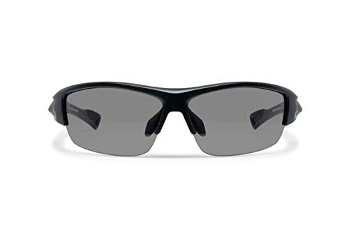 BERTONI Gafas de Sol Deportivas Fotocromaticas para Hombre Mujer Deporte Ciclismo Running Esqui MTB – Mod. 1001 (Negro - Lentes Fotocromáticas Polarizadas)