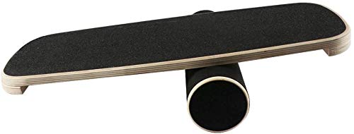 Best Goods Tabla de equilibrio Improve Your Skills, de madera, diámetro de 40 cm, profesional, para el ejercicio, gimnasio, entrenamiento de rendimiento deportivo, rehabilitación, formación (Black1)