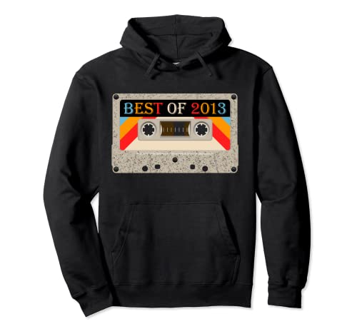 Best Of 2013 9 años de edad cumpleaños cinta cassette vintage Sudadera con Capucha