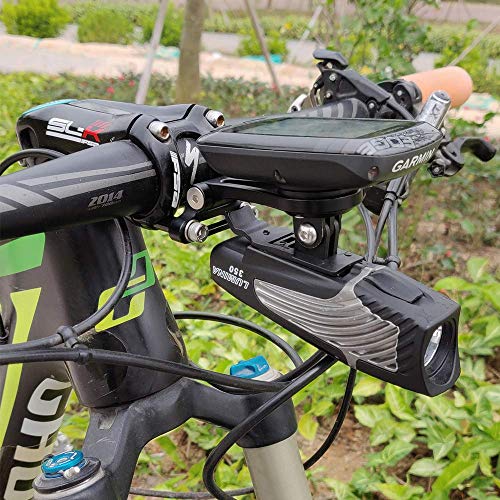 Best Tek Garmin Edge - Soporte para manillar de bicicleta para cámara de acción deportiva GoPro, Garmin Edge 25, 130, 200, 500, 510, 520, 800, 810, 820, 1000 y 1030, Updated Version