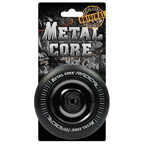 Bestial Wolf Metal Core Rueda Radical Black para Scooter Freestyle, Diámetro 110 mm (Negro)