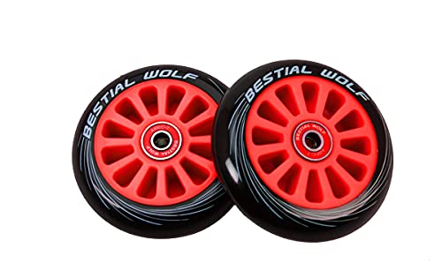 Bestial Wolf Pilot XX2 Pack Dos Ruedas Originales Diámetro 100 mm para Scooter Freestyle Roja