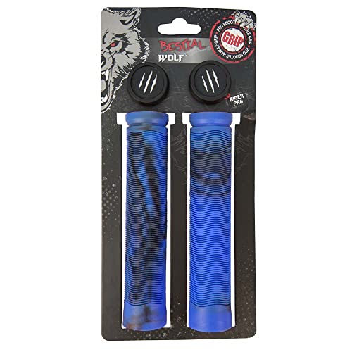 Bestial Wolf RS81MIX, Pareja de Manguitos Especiales para Scooter Freestyle, 155 mm (Navy)