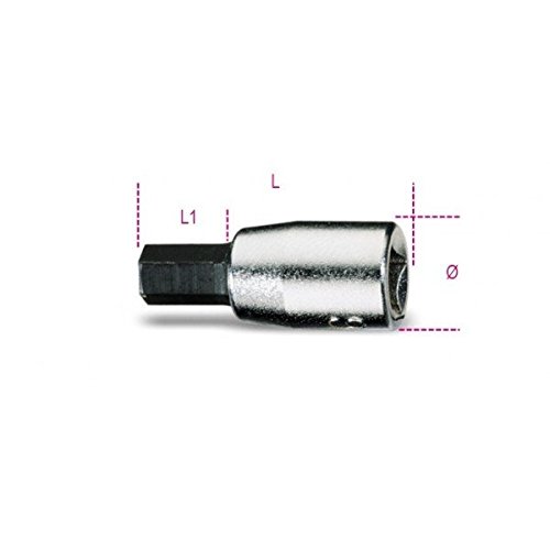 Beta 900 ME4 Socket Conductor llave hexagonal, 4 mm Tamaño, 12 mm de diámetro, 25 mm Longitud
