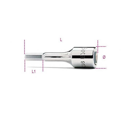 Beta 910 ME4 - Destornillador para tornillos hexagonales (62 mm, diámetro de 18 mm)