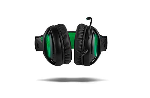 BG Xonar-X6 Binaural Diadema Negro, Verde - Auriculares con micrófono (Consola de Videojuegos + PC/Videojuegos, Binaural, Diadema, Negro, Verde, Verde, Imitación Piel)