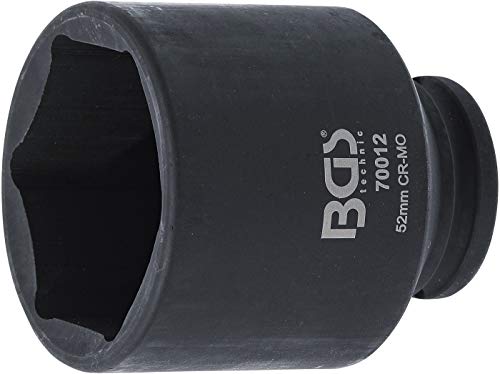 BGS 70012 Llaves de Vaso Impacto Hexagonal, Entrada 12.5 mm (1/2"), Schlüsselweite: 52 mm