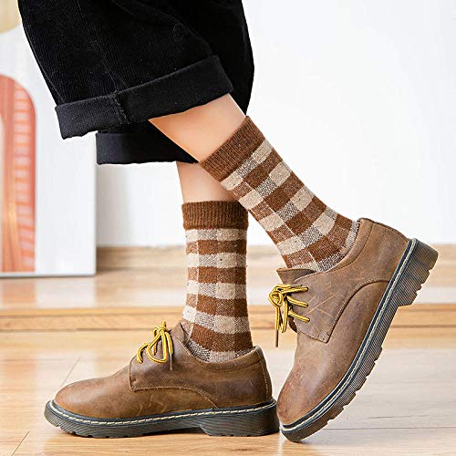 B/H Calcetines Basic Deporte，Calcetines de Lana Calcetines Gruesos de Tubo Medio de Mujer más Gruesos, Calcetines de Tubo Medio otoño e Invierno-g8 par_Un tamaño，Calcetines de Lana