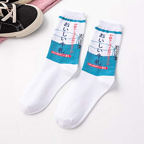 B/H Calcetines de Media Altura,Calcetines de patrón Divertido de Personalidad, Calcetines de Tubo de algodón japonés de Moda-g8 Pair_One Size,Calcetines de Running de Alta Elasticidad