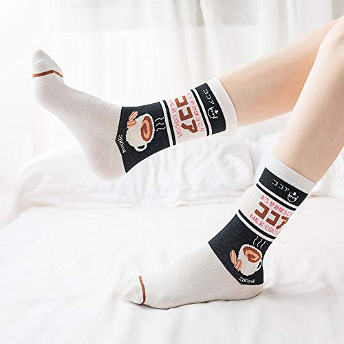 B/H Calcetines de Media Altura,Calcetines de patrón Divertido de Personalidad, Calcetines de Tubo de algodón japonés de Moda-g8 Pair_One Size,Calcetines de Running de Alta Elasticidad