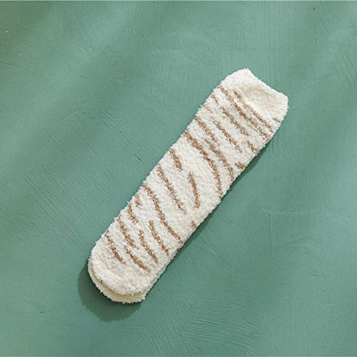B/H Calcetines mullidos para Mujeres y niñas,Calcetines de Lana de Coral de Moda, Calcetines Gruesos y cálidos de otoño e Invierno para Damas-g8 Pair_One Size,Calcetines de Mujer de Belleza