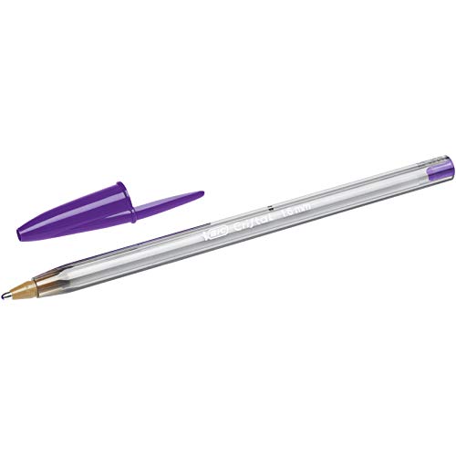 BIC Cristal Bolígrafos de Colores, Multicolor, Punta Ancha (1,6mm), Material Oficina, Blíster de 10 Bolis