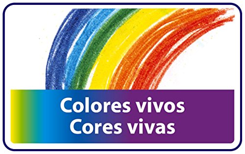 BIC Kids Ceras de Colores para Niños, Óptimo para material escolar,Plastidecor, Colores Vivos Surtidos, Ideal para colorear, 24 Ceras