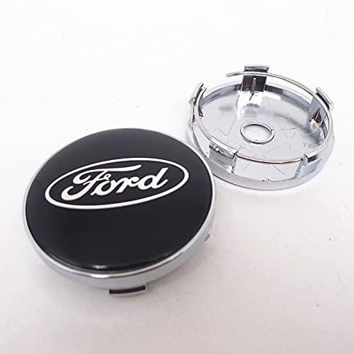 BICCQ Cubierta del Centro de la Rueda 4pcs 60mm Compatible con Ford Car Wheel Center Hub Cap Tapa Cubierta de Tapas de 56 mm Emblema Emblema Adhesivo Accesorios Repuestos para Autos (Color : A)