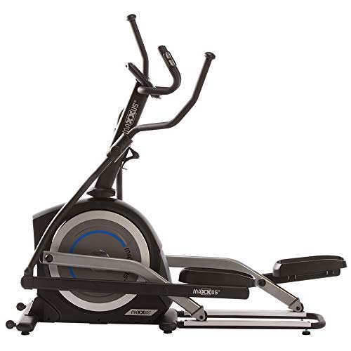 Bicicleta elíptica Maxxus Crosstrainer CX 5.1Movimiento elíptico, programas de entrenamiento, programas-HRC, programa de vatios, ruedas de transporte, freno magnético de control eléctrico, soporte de smartphone o tableta, movimiento ergonómico.