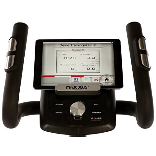 Bicicleta elíptica Maxxus Crosstrainer CX 5.1Movimiento elíptico, programas de entrenamiento, programas-HRC, programa de vatios, ruedas de transporte, freno magnético de control eléctrico, soporte de smartphone o tableta, movimiento ergonómico.