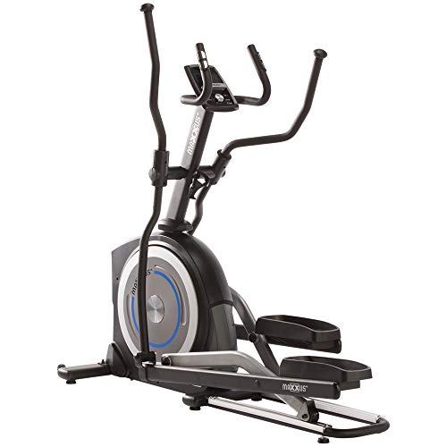 Bicicleta elíptica Maxxus Crosstrainer CX 5.1Movimiento elíptico, programas de entrenamiento, programas-HRC, programa de vatios, ruedas de transporte, freno magnético de control eléctrico, soporte de smartphone o tableta, movimiento ergonómico.