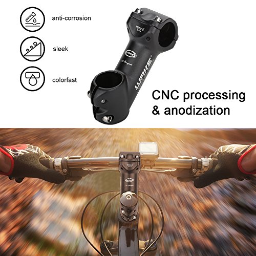 Bicicleta Manillar Vástago Potencias MTB Ciclismo Bici Bike Handlebar Stem Riser 45 Degree Ajustable Aleación Aluimio 31.8 90MM Bicicleta BikeTube Stem Mountain Bicicleta Road Bicicleta Riser Extender