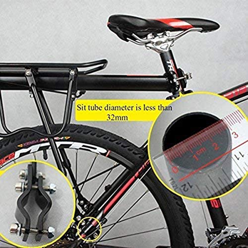 Bicicleta Portaequipajes,Ajustable Bicicleta Montaje Al Cuadro,portabicicletas De Aleación De Aluminio con Guardabarros,Alforjas De 70 Kg (B)