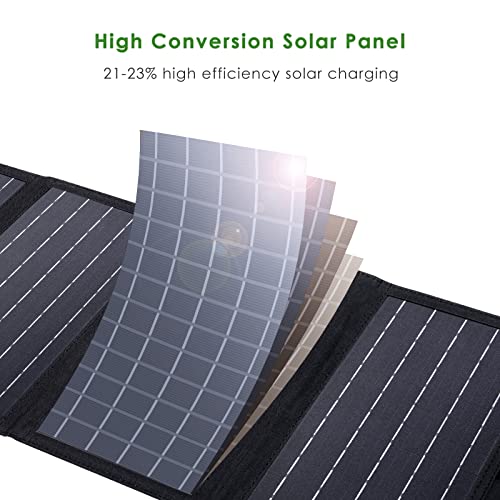 BigBlue 28W Cargador Panel Solar (5V/4.8A Total Máximo) Impermeable Placa Solar Plegable con 3 USB Puertos para Móviles, Tablets, GoPro y Otros Dispositivos Digitales