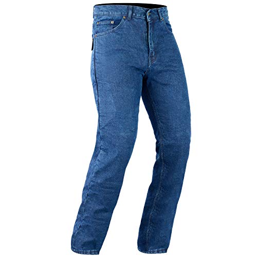 Bikers Gear Australia Pantalones vaqueros de corte clásico para motociclistas con armadura desmontable de fibra de aramida de Kevlar de DuPont