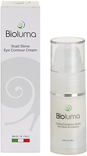 Bioluma Baba de Caracol Crema Contorno de Ojos Hidratante Nutritiva Antiedad con ácido Hialurónico Aceite de Argán Caléndula Aloe Vera Adyuvante Tratamiento Antiarrugas Ojeras Hombre Mujer 15ml