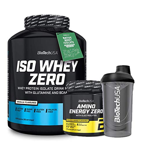 Biotech Usa Iso Whey 2kg Chocolate + Amino Energy Zero + Batidor