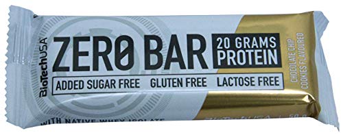 BioTech USA - Zero Bar, 10 x 50g Galletas con chispas de chocolate