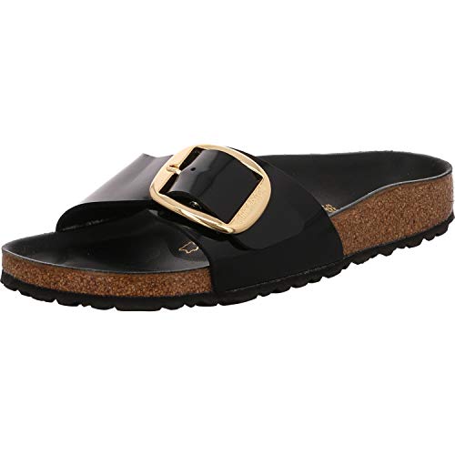 Birkenstock Madrid Big Buckle, Mules Mujer, Negro (Noir Noir), 39 EU