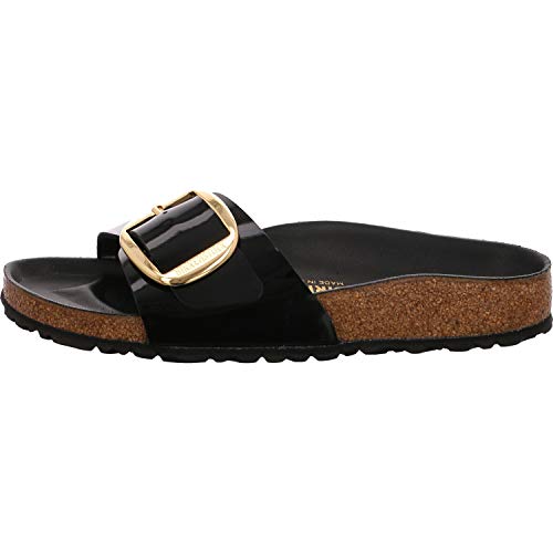 Birkenstock Madrid Big Buckle, Mules Mujer, Negro (Noir Noir), 39 EU