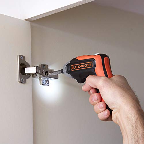 BLACK+DECKER BCF611CK Atornillador a batería 3.6V(1.5Ah) litio 5.5Nm de carga rápida