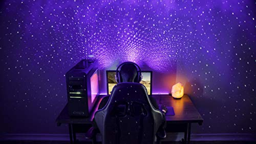 BlissLights Starport - Proyector láser USB , luz nocturna de dormitorio o ambiente de iluminación (Azul)