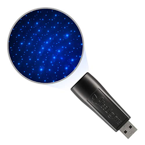 BlissLights Starport - Proyector láser USB , luz nocturna de dormitorio o ambiente de iluminación (Azul)