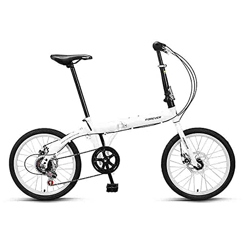 BLLXMX Bicicleta De Caja De Engranajes De 7 Velocidades, Potente Función De Absorción De Golpes Y Neumáticos De 20 Pulgadas, Bicicleta Plegable De 150 Cm, Adecuada para Viajes Urbanos Y Rurales