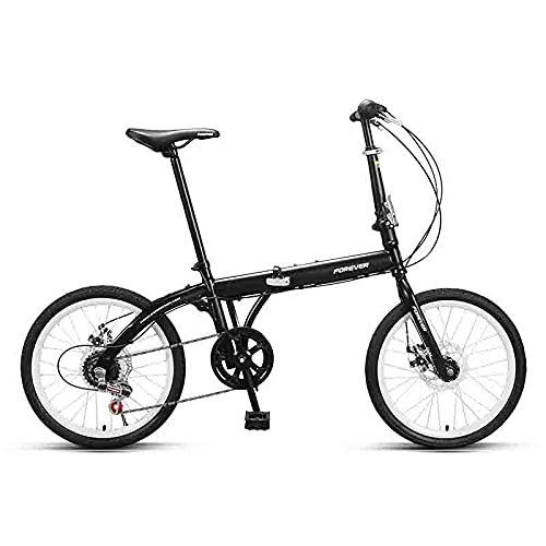 BLLXMX Bicicleta De Caja De Engranajes De 7 Velocidades, Potente Función De Absorción De Golpes Y Neumáticos De 20 Pulgadas, Bicicleta Plegable De 150 Cm, Adecuada para Viajes Urbanos Y Rurales