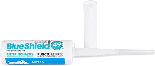 Blueshield 49 ® Sealants - Sellante antipinchazos para Motos - Preventivo y reparador - Acción Permanente instantánea - Fórmula patentada certificada en Laboratorio - Kit 2 monodosis de 160ml