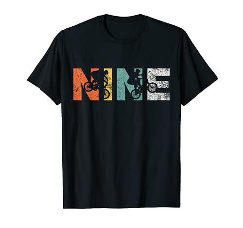 BMX 9 cumpleaños 9 años Camiseta