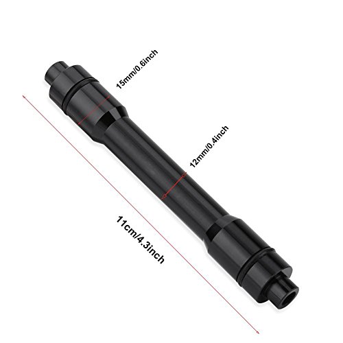 Bnineteenteam Adaptador de conversión de Eje de Tubo, bujes Delanteros de Bicicleta de montaña de aleación Negra, Eje de Tubo, Herramienta de Adaptador de conversión de 15 mm a 9 mm