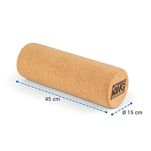 BoarderKING - Rodillo para tablas de equilibrio, Material corcho, También para masaje o fitness, Dimensiones 20 x 45 cm