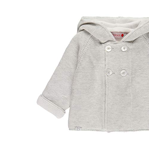 boboli - Chaqueta Tricotosa Bebé | con Capucha, Talla de 0 Meses | Chaqueta Entretiempo, 100% Algodón | Chaqueta Niña | Chaqueta Invierno | Unisex | Color Gris