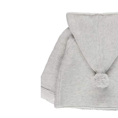 boboli - Chaqueta Tricotosa Bebé | con Capucha, Talla de 0 Meses | Chaqueta Entretiempo, 100% Algodón | Chaqueta Niña | Chaqueta Invierno | Unisex | Color Gris