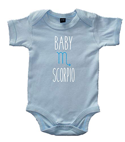 Body para bebé Edward Sinclair con escorpio Star Sign' Azul azul celeste 6 mes