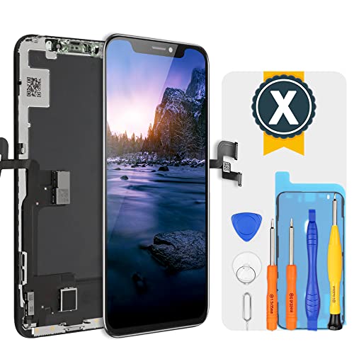 bokman OLED Pantalla para iPhone X, Táctil OLED Reemplazo con Herramientas de Reparación(Negro)