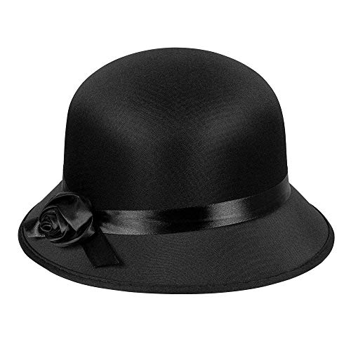 Boland 26758 - Sombrero para disfraz de adulto Charleston, talla única - 26.5 x 26 x 16 cm, color negro