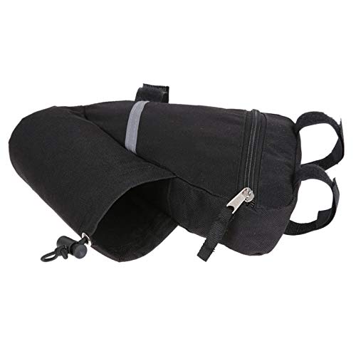 Bolsa de asiento trasero de bicicleta Bicicleta Bolsa de sillín ajustable marco de la bolsa delantera de la bici for la bicicleta bolsa Bolsa de sillín de bicicleta ( Color : Black , Size : One size )